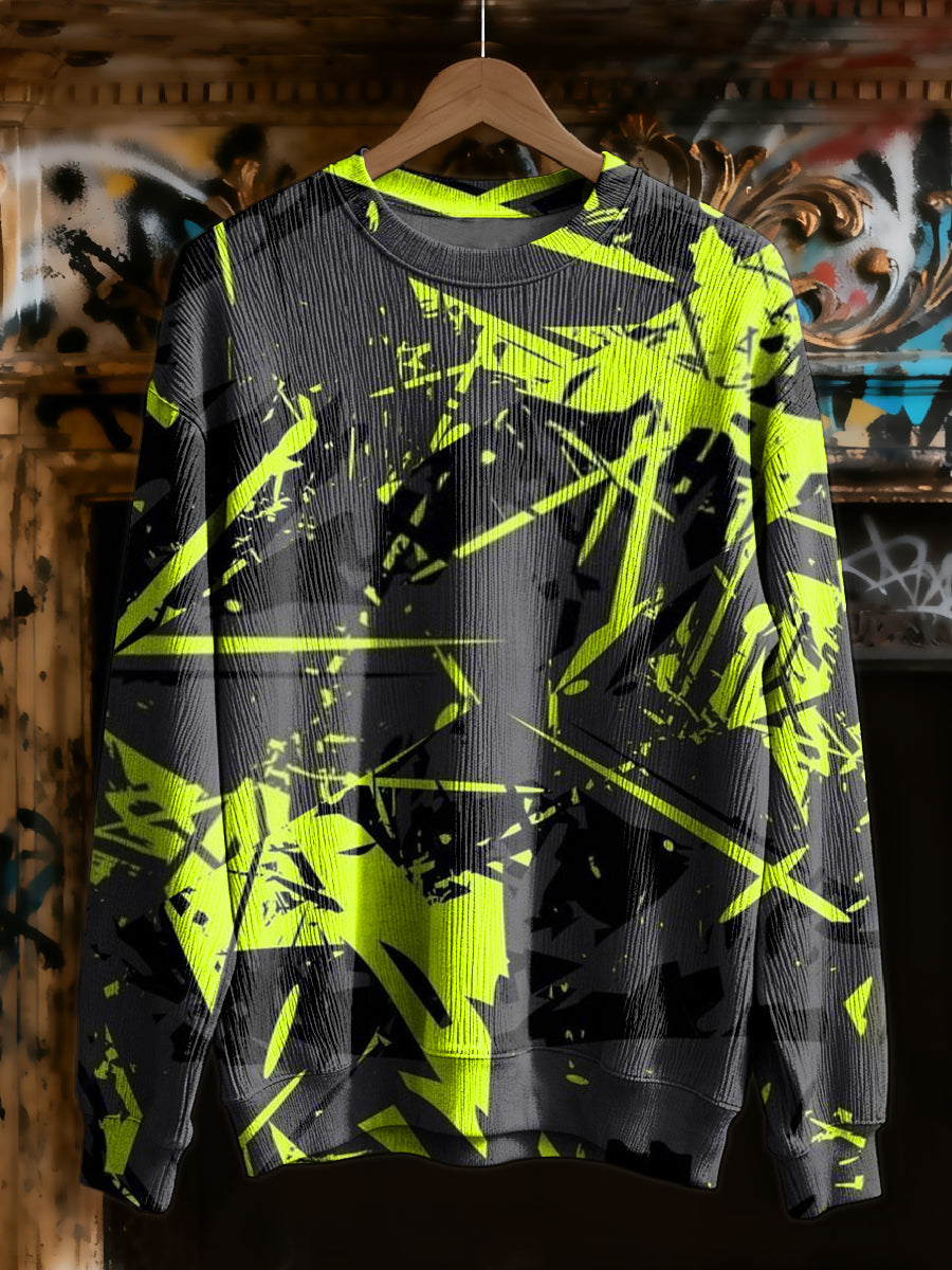 Gorgeous Graffiti Style Printed Casual Sweatshirt