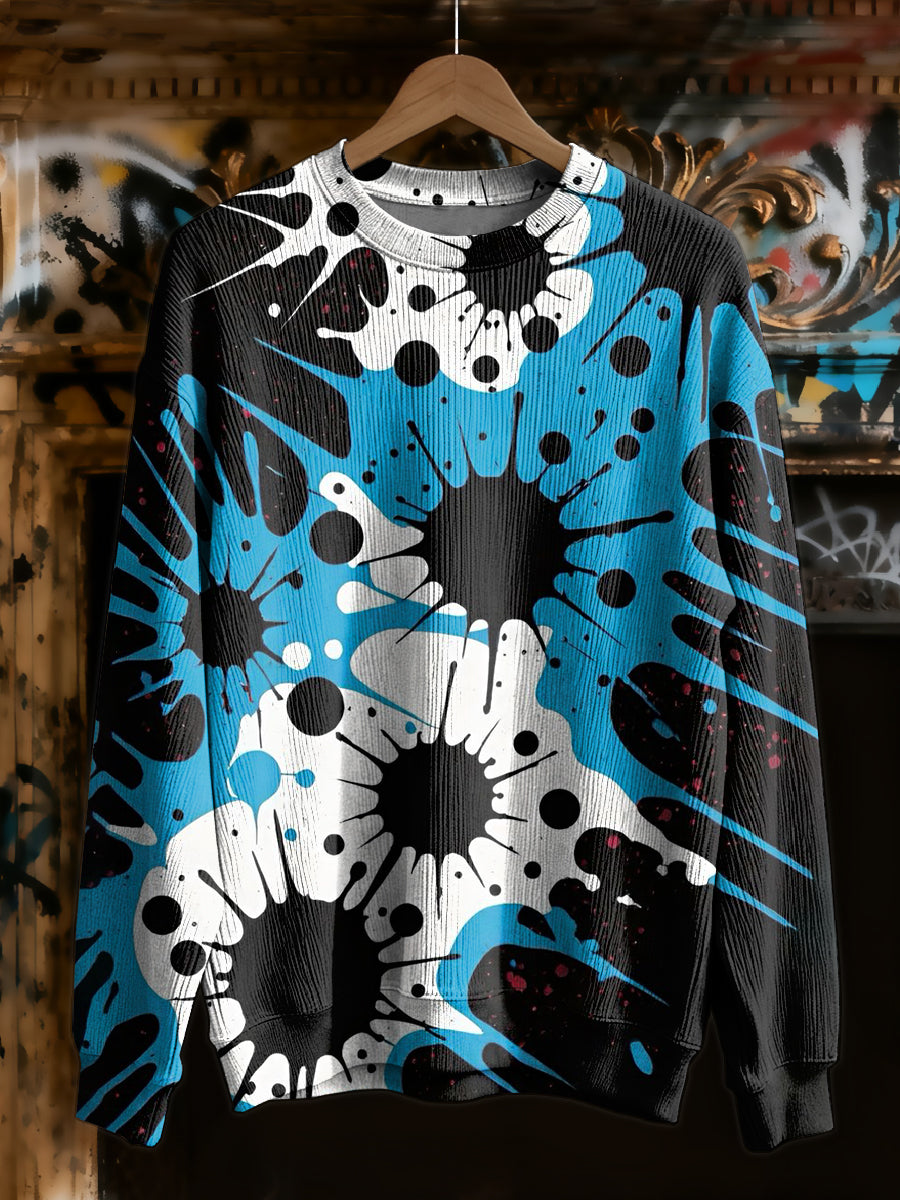 Gorgeous Graffiti Style Printed Casual Sweatshirt