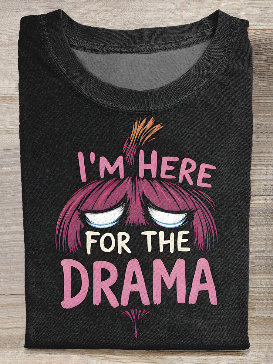 Retro Funny Print Casual Cotton T-Shirt