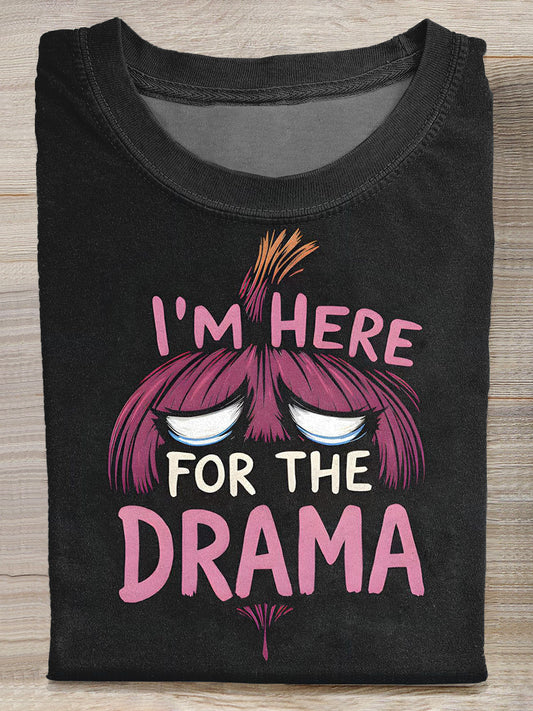 Retro Funny Print Casual Cotton T-Shirt