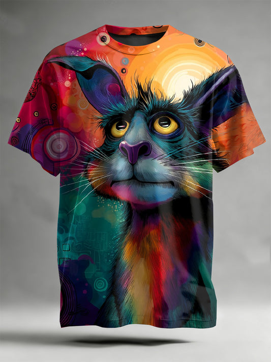 Gorgeous Graffiti Printed Casual T-Shirt