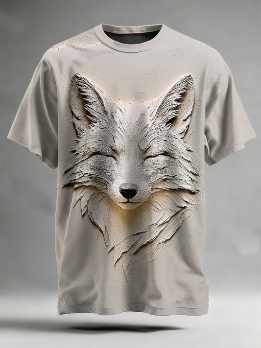 Retro Statue Printed Casual T-shirt