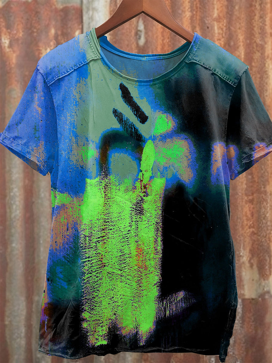 Gorgeous Graffiti Art Printed Loose T-shirt