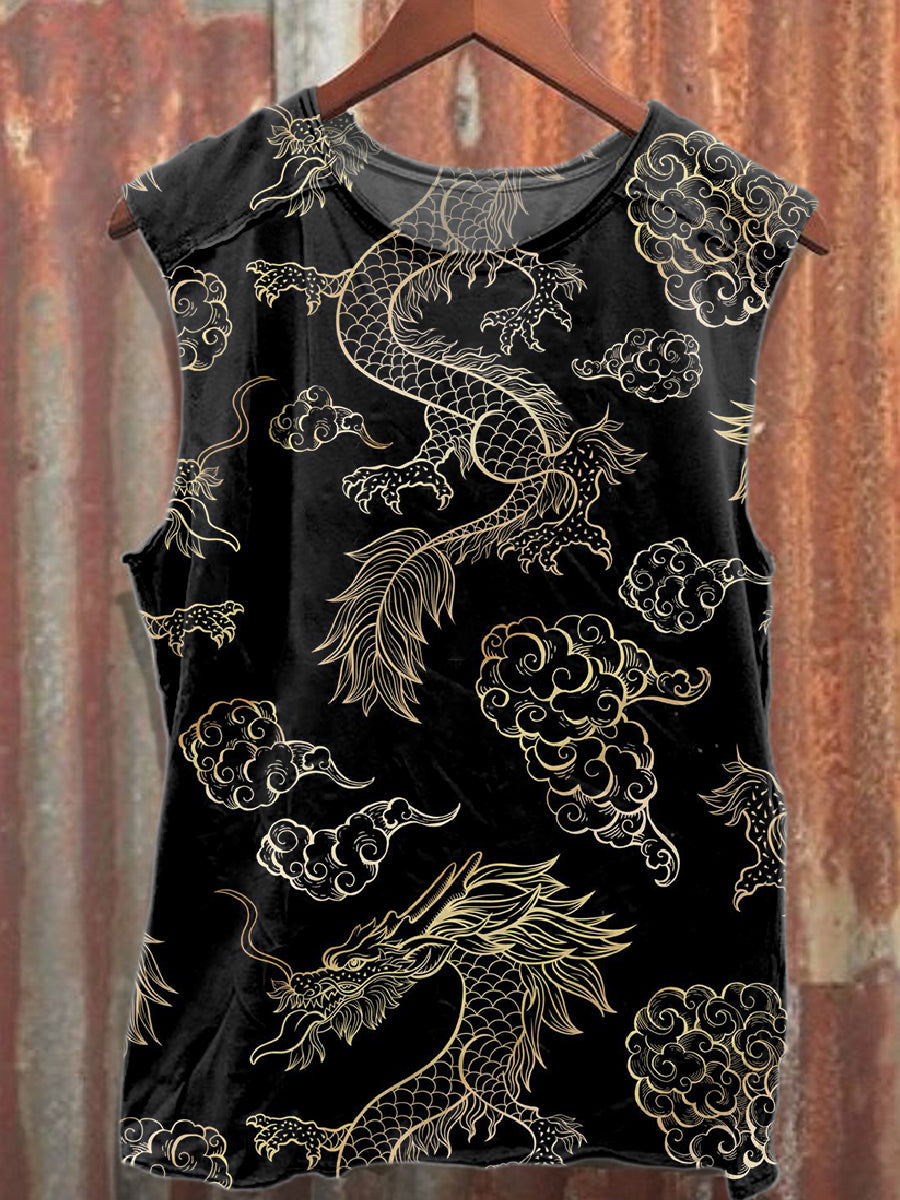 Gorgeous Graffiti Printed Casual Tank Top