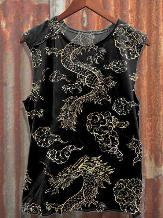 Gorgeous Graffiti Printed Casual Tank Top