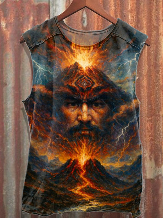 Gorgeous Graffiti Printed Casual Tank Top