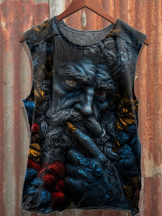 Gorgeous Graffiti Printed Casual Tank Top