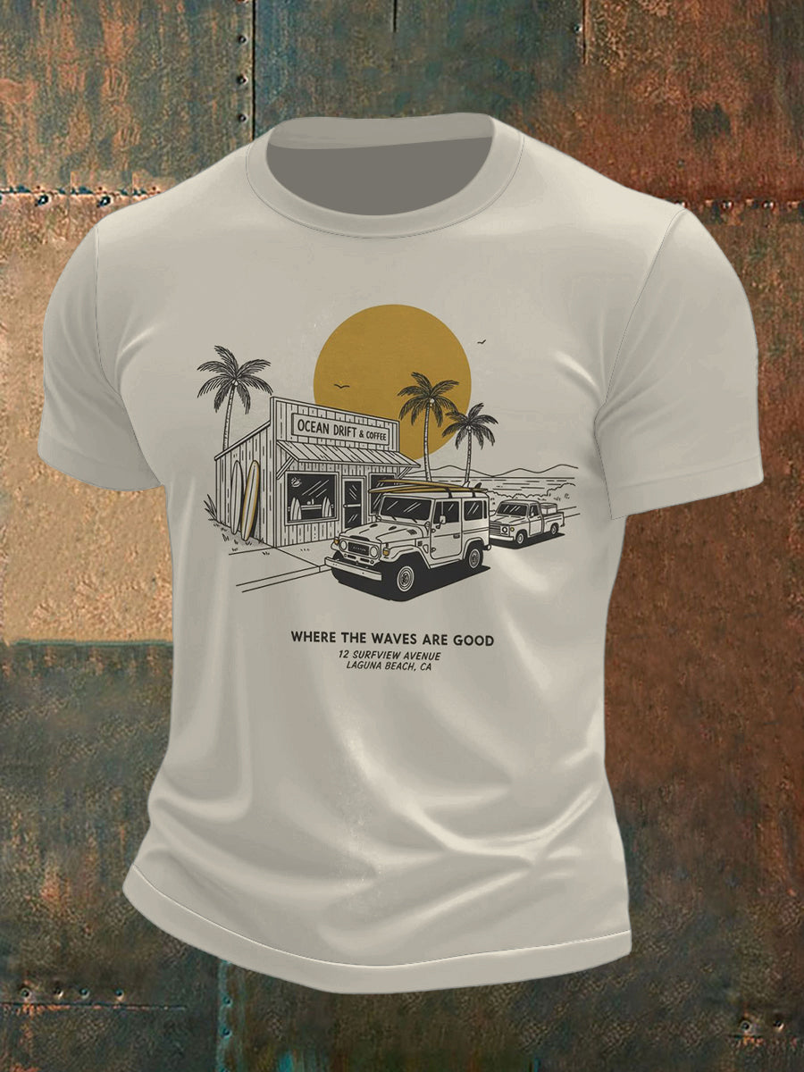 Men's God's Convenience Store Printed Short Sleeve T-Shirt