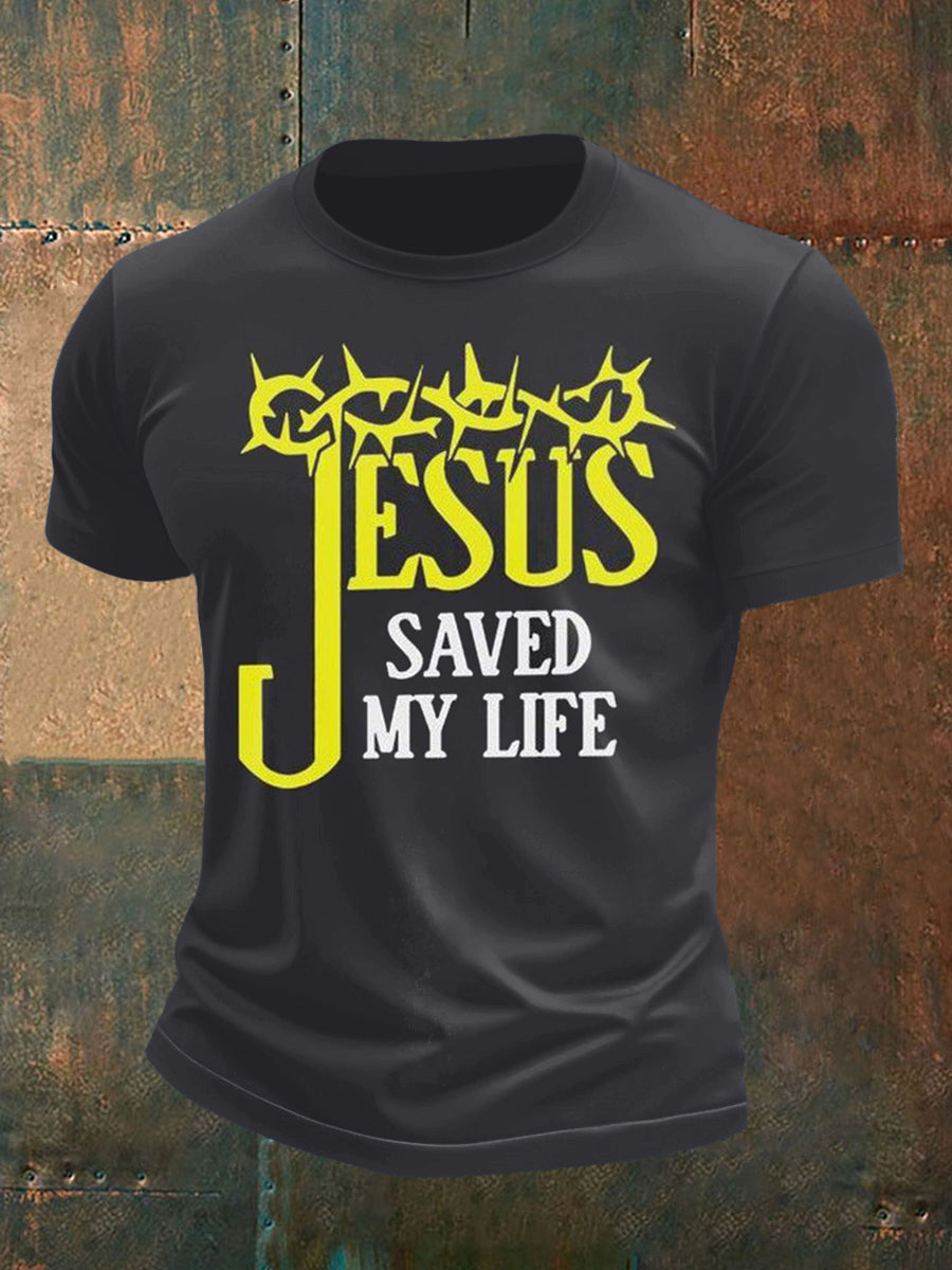 Men's God Printed Short Sleeve T-Shirt