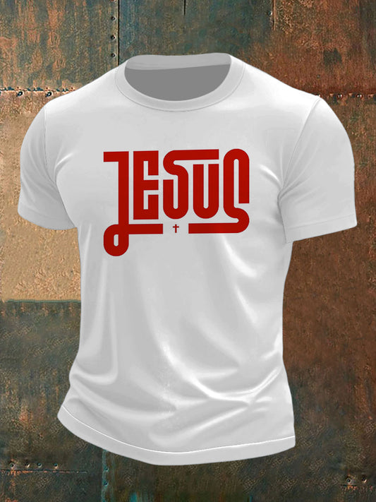 Men's God and the Future Print Short Sleeve T-Shirt