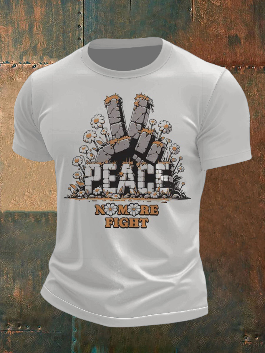 Men's Keep the Peace Printed Short Sleeve T-Shirt