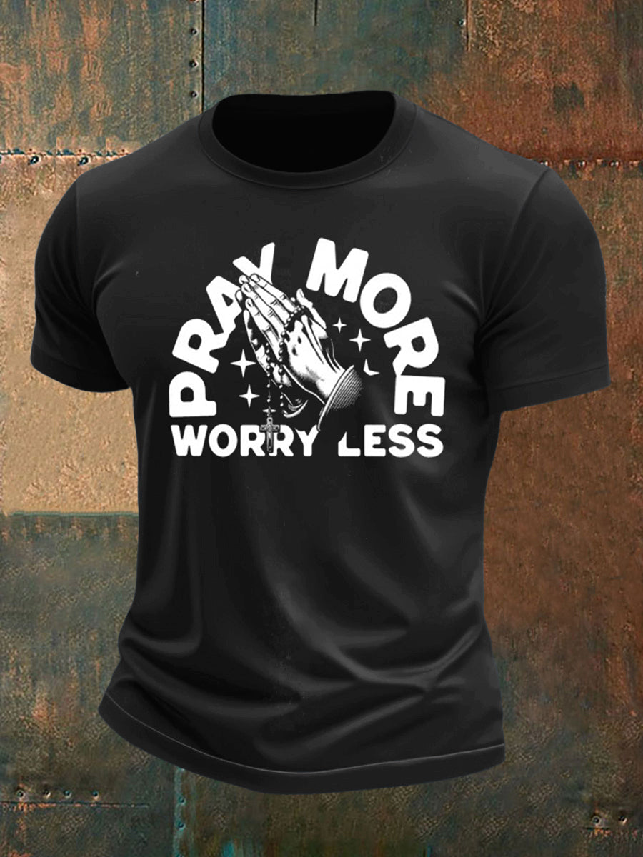 Men's Cross Thorn Print Short Sleeve T-Shirt