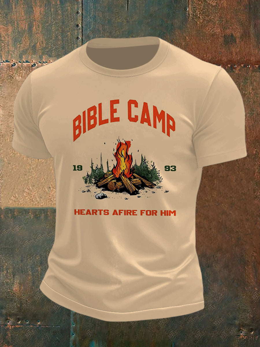 Men's Bible Camp Printed Short Sleeve T-Shirt