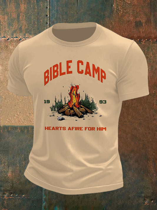 Men's Bible Camp Printed Short Sleeve T-Shirt