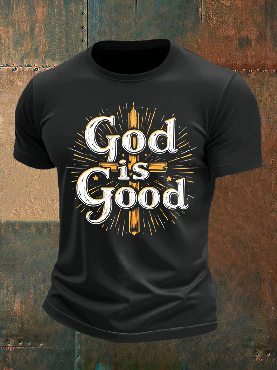 Men's God Printed Short Sleeve T-Shirt