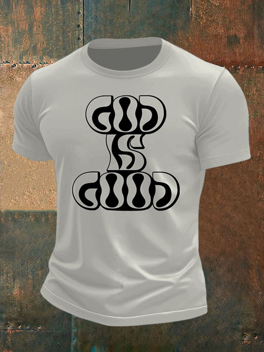 Men's God Printed Short Sleeve T-Shirt