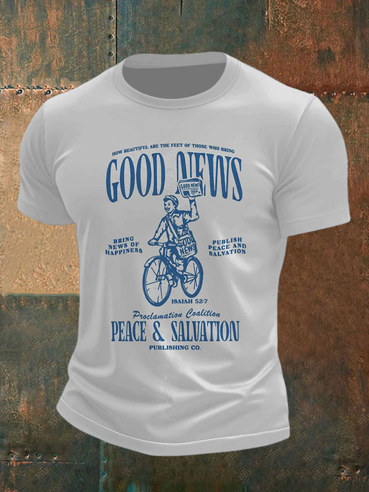 Men's Peace and Redemption Print Short Sleeve T-Shirt