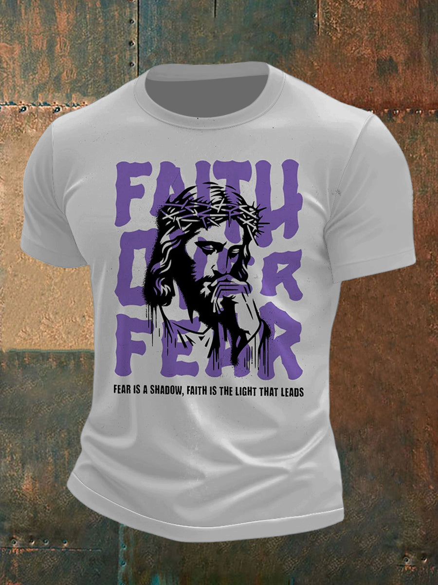 Men's Jesus Printed Short Sleeve T-Shirt