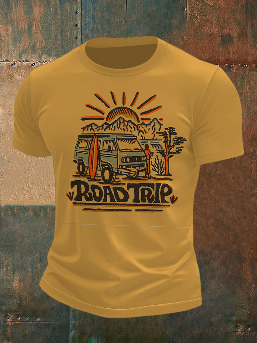 Men's Road Trip Printed Short Sleeve T-Shirt