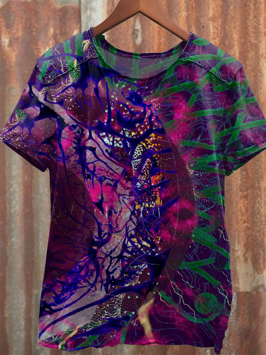 Gorgeous Graffiti Art Printed Loose T-shirt