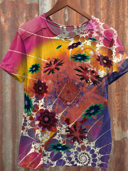 Gorgeous Graffiti Art Printed Loose T-shirt