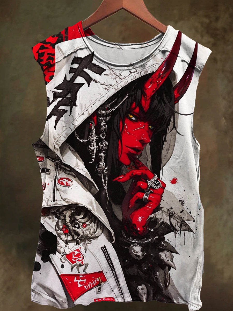 Unisex Fantasy Women's Bullwinkle Printed Casual Cotton Tank Top