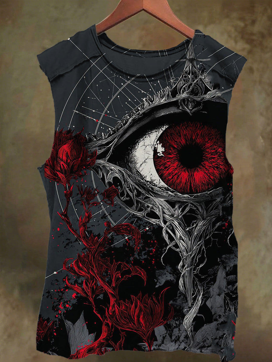 Unisex Eyes on Vineman Print Casual Cotton Tank Top