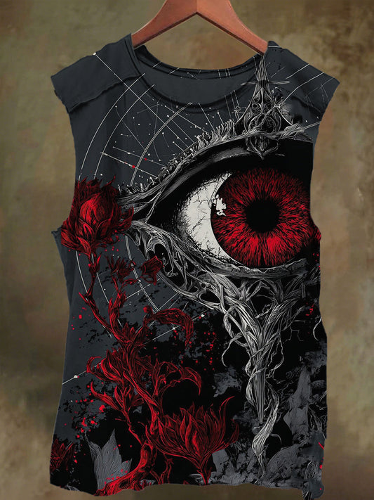 Unisex Eyes on Vineman Print Casual Cotton Tank Top