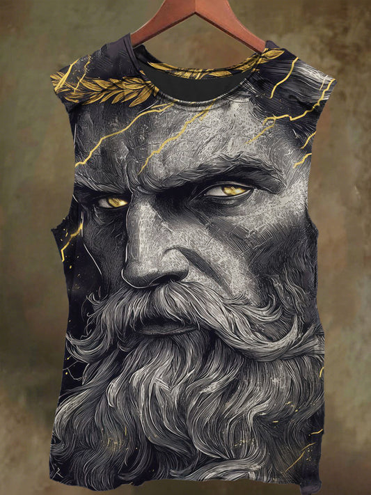 Zeus Printed Casual Cotton Tank Top