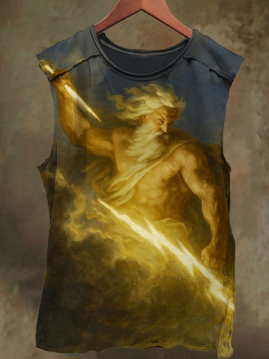 Zeus Printed Casual Cotton Tank Top