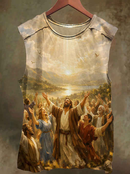 Unisex Future Faith and Hope Print Casual Cotton Tank Top