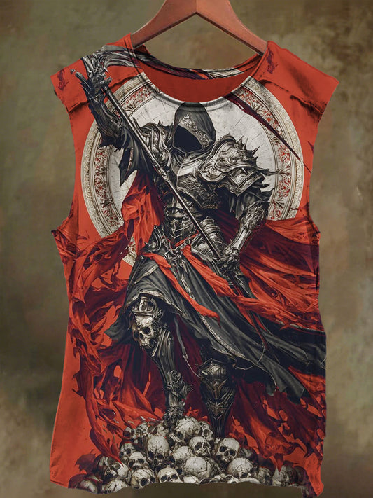 Unisex Sickle Rider Print Casual Cotton Tank Top