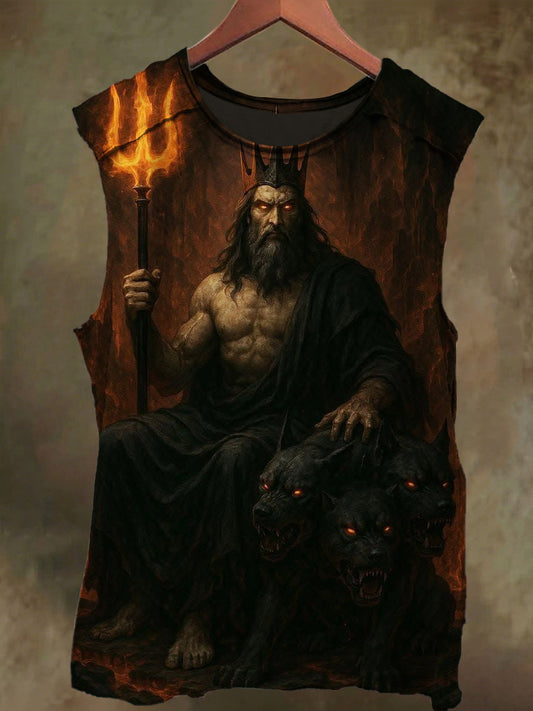 Unisex Hades Print Casual Cotton Tank Top