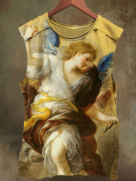 Unisex Goddess Printed Casual Cotton Tank Top