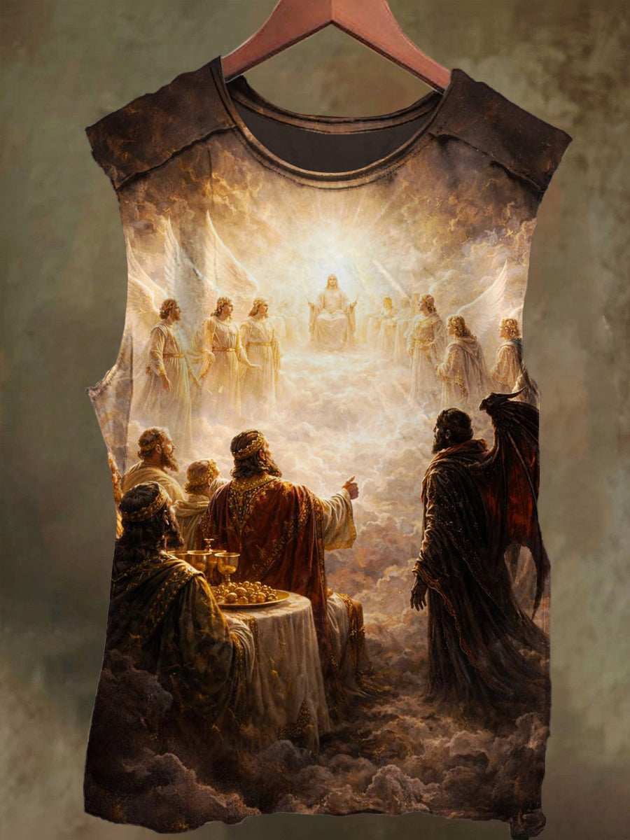 Unisex Satan's Paradise Conference Print Casual Cotton Tank Top