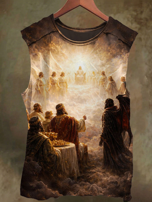 Unisex Satan's Paradise Conference Print Casual Cotton Tank Top