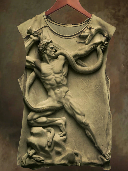 Unisex Expulsion Beast Print Casual Cotton Tank Top