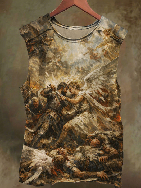 Unisex When God Looks Away Printed Casual Cotton Tank Top