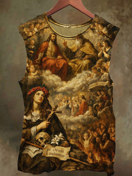 Unisex Paradise of the Gods Print Casual Cotton Tank Top