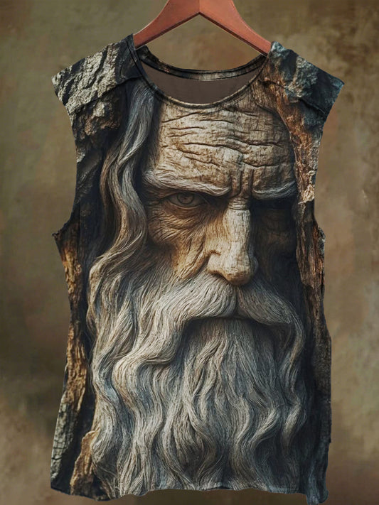 Unisex Wizard Print Casual Cotton Tank Top