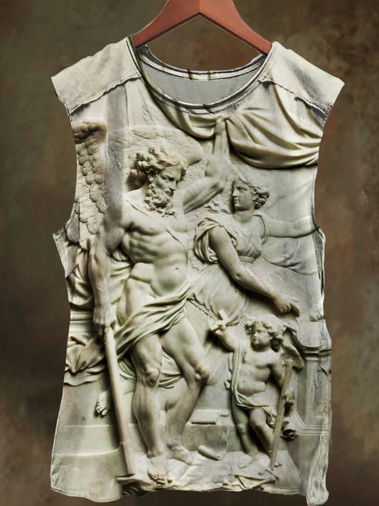 Unisex Time to Reveal Mead Printed Casual Cotton Tank Top