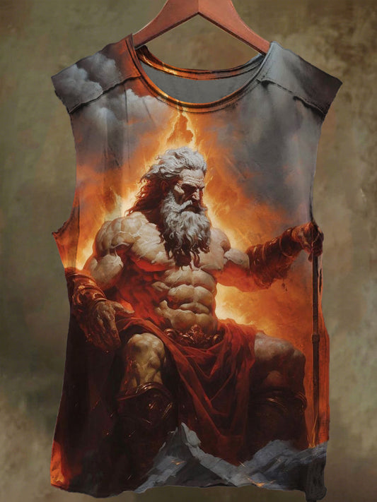 Unisex Hades Print Casual Cotton Tank Top