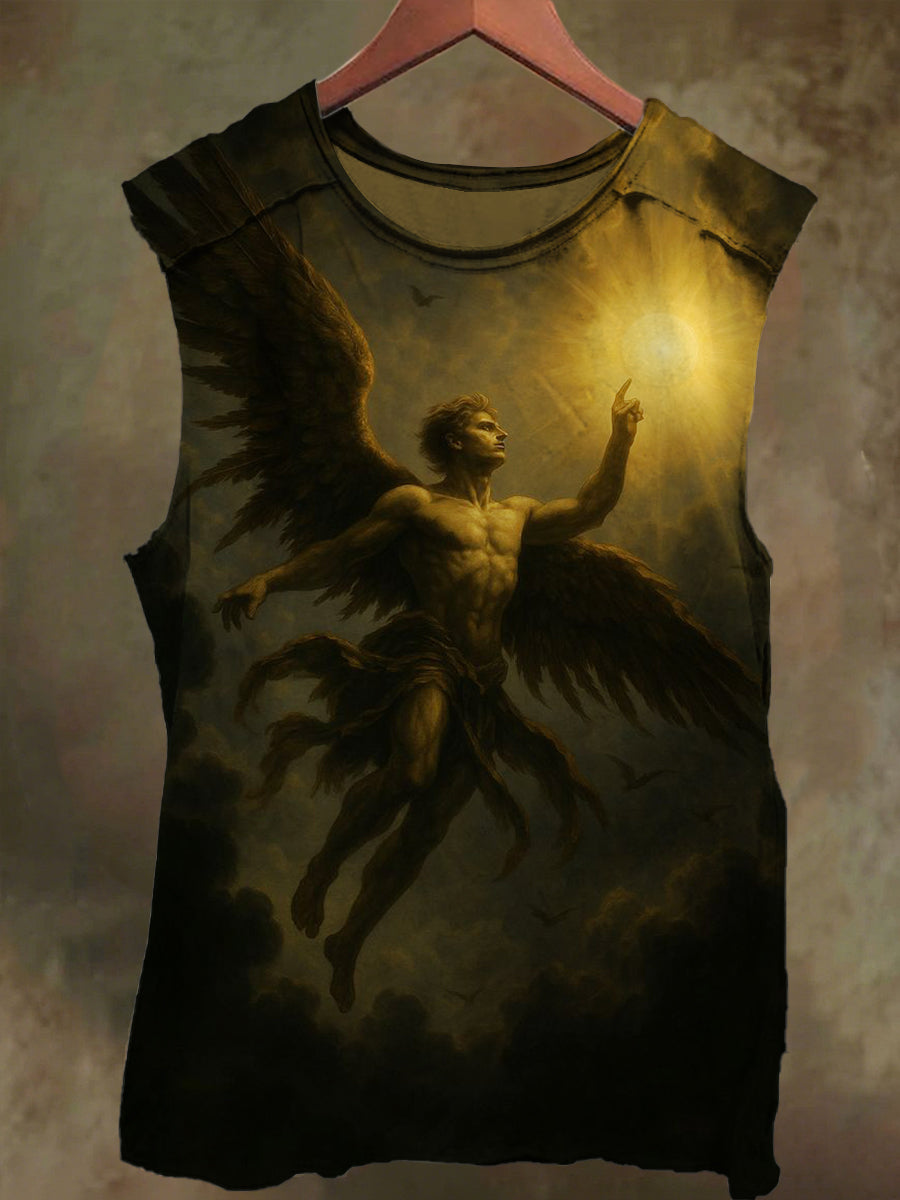 Unisex Faith and Sun Print Casual Cotton Tank Top