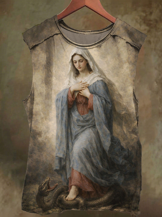 Unisex Pilgrim Print Casual Cotton Tank Top