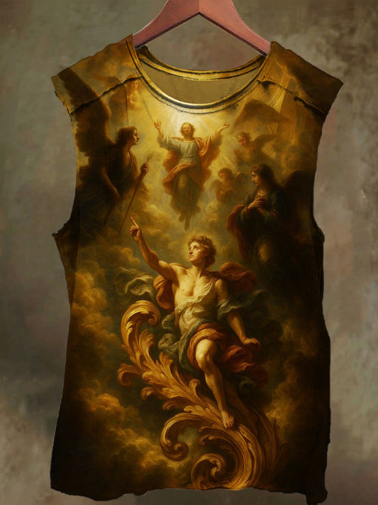 Unisex Gods and Goddesses Print Casual Cotton Tank Top