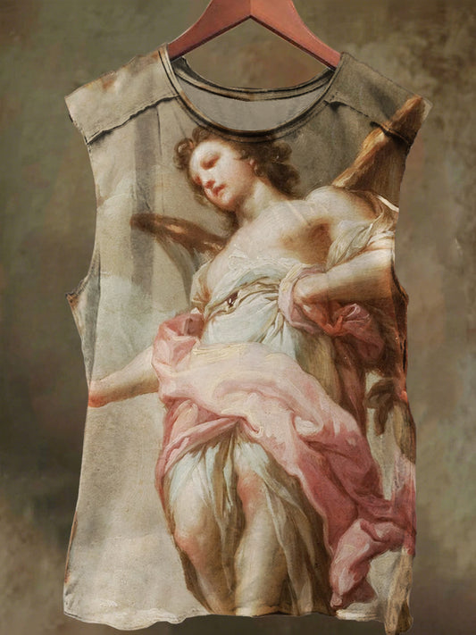 Unisex Divine Maiden Print Casual Cotton Tank Top