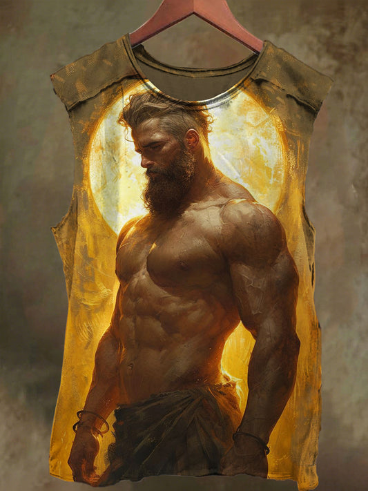 Unisex Lord of the Sun Printed Casual Cotton Tank Top