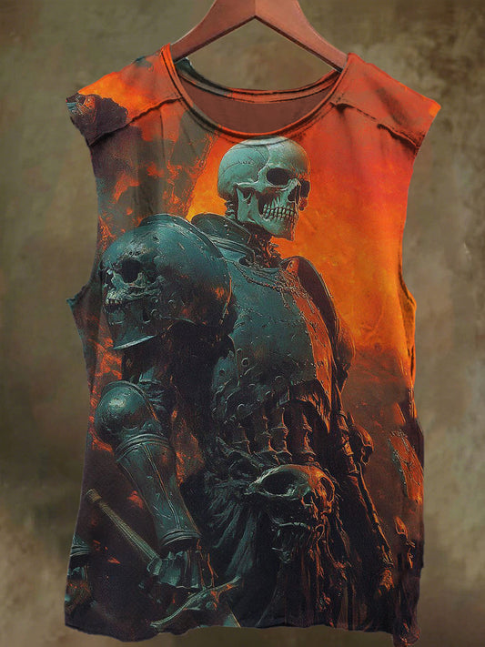 Unisex Skull General Print Casual Cotton Tank Top