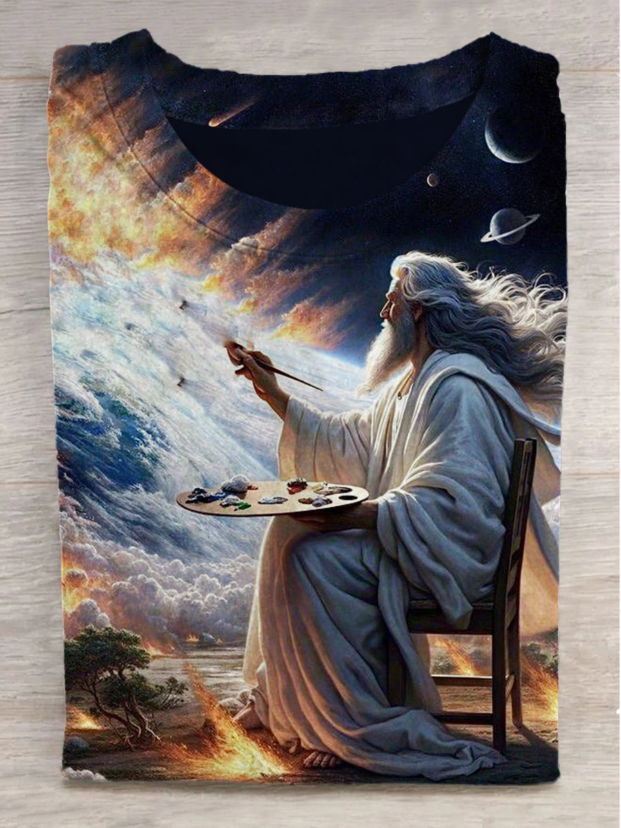 God's Dominion Printed Crew Neck Short Sleeve T-Shirt