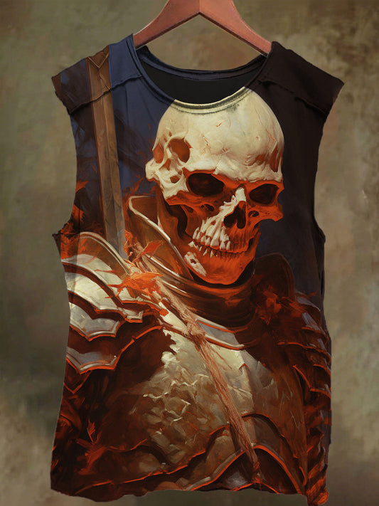 Unisex Skull General Print Casual Cotton Tank Top